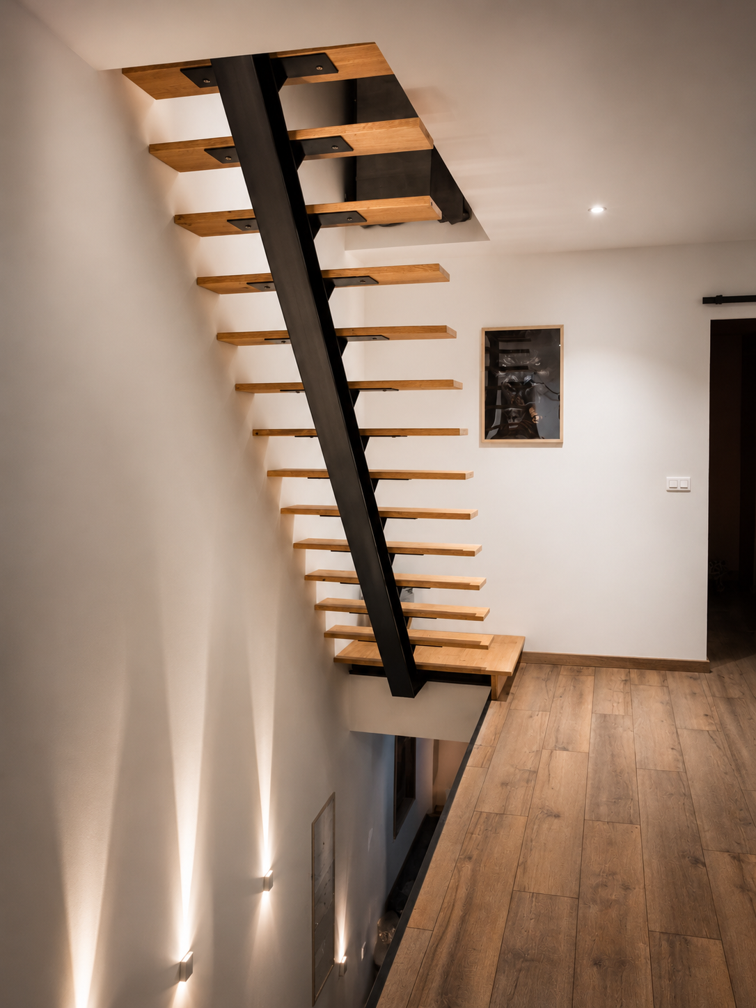 Escalier métal & bois